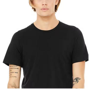 T-shirts d'été pour hommes de luxe, coupe classique, 400 grammes, coton lourd tricoté, style hip-hop numérique, épaules tombantes, vierge, personnalisable - Product Image 4
