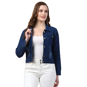 Chaqueta vaquera sólida Hutt moderna para mujer, chaqueta vaquera informal a la moda para mujer, ropa de abrigo con estilo lavada Vintage - Product Image 1