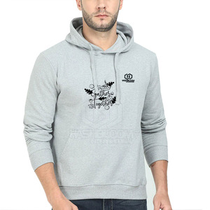 Meilleure vente hommes 100% Polyester pull à capuche haute qualité saison d'hiver fermeture éclair conception couleur unie impression Logo teint uni - Product Image 1