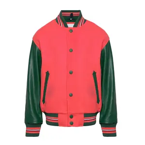 Latest Style Long Sleeve Solid Color Men Varsity Jacket High Quality Custom Size Men Varsity Jacket For Sale