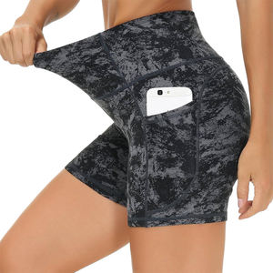Sublimación Mujer Cintura alta Gimnasio Corto Sin costuras Push Up Entrenamiento Poliéster Hecho Athletic Gym Yoga Shorts para damas - Product Image 4