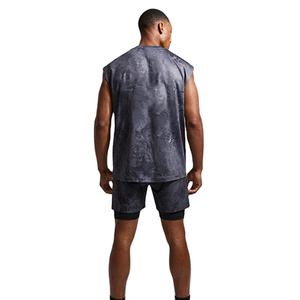 กางเกงขาสั้นออกกำลังกายผู้ชาย ดีไซน์ใหม่ ทันสมัย ล้างสีแบบแอซิด เอวยางยืด ใส่สบาย เหมาะสำหรับวิ่ง ฟิตเนส และการฝึกซ้อม - Product Image 6