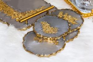 ถาดศิลปะทำจากเรซิ่นคุณภาพสูงงานแฮนด์เมดอุปกรณ์จัดระเบียบลายดอกไม้ออกแบบได้ตามต้องการสำหรับเครื่องสำอางเครื่องประดับงานฝีมือตกแต่งบ้าน - Product Image 2