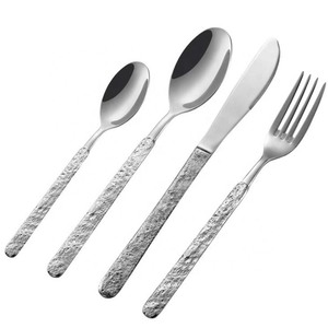 En bois poli incroyable longue poignée ronde en acier inoxydable or poli argenterie concepteur personnaliser couverts - Product Image 6