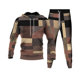 Chándal para hombre 2024 último chándal estampado chándales transpirables conjunto de dos piezas de alta calidad - Product Image 2