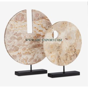 Set of 3 Decorative Sculpture With Marble Base Different Shape Creative Art HandmadeGold Color Object Top Quality Sculpture - Product Image 5