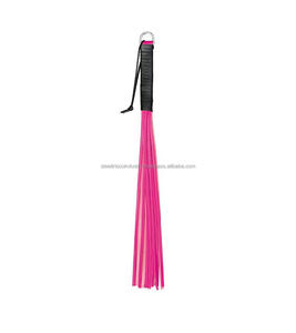 Fouet en cuir rose de haute qualité pour bondage doux, fouet de combat, fouet BDSM, taille personnalisée, longueur totale de 56 cm - Product Image 6