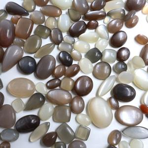 Venta al por mayor gris piedra lunar cabujón mezcla tamaño y forma piedra lunar piedra preciosa suelta para hacer joyería piedra lunar - Product Image 5