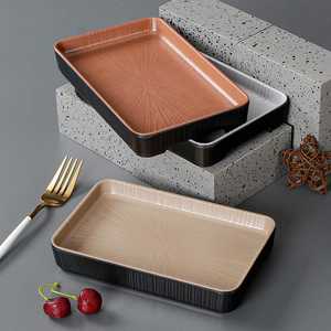 Assiette rectangulaire en mélamine, plat de service pour hotpot, plaque de cuisson pour barbecue, vaisselle de restaurant - Product Image 3