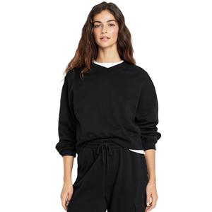 Jerseys informales multicolor de talla grande personalizados recortados para mujer, suéter holgado de manga larga de longitud corta para invierno frontal - Product Image 3