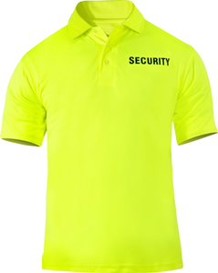 Polo jaune unisexe pour hommes Nouvel uniforme de garde de sécurité avec broderie à manches courtes disponible dans toutes les tailles - Product Image 4