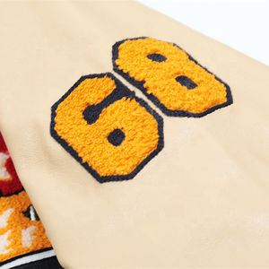 เสื้อแจ็กเก็ตทีมเบสบอลมีตัวอักษรคุณภาพสูงปักลายด้วยกำมะหยี่ - Product Image 6