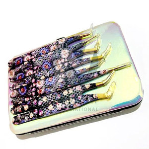 Pince à épiler professionnelle d'extension de cils en acier inoxydable avec logo personnalisé Sac DHL pointu avec revêtement en papier Yeux en PVC Western Fedex dorés - Product Image 5