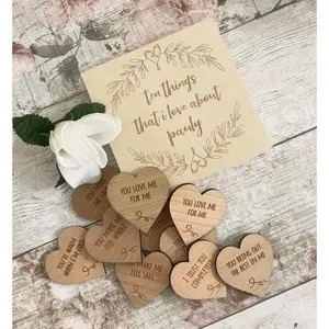 Houten Valentijn Cadeau Set Voor Koppels Romantisch Persoonlijk Cadeau Voor Vriendin