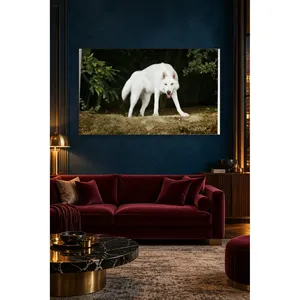 Impression sur toile Fida White Wolfdog by the Forest Edge - Product Image 3
