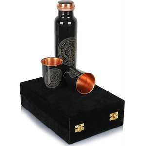 Durable Handcrafted Copper Water <b>Bottles</b> with Intricate Detailing & Ideal for Eco-conscious Gifting and Personal Use - Product Image 5