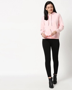 Sweats à capuche en toile pour femmes tendance, faits sur mesure, doublés, avec logo sur la capuche, respirants, anti-boulochage, pour une utilisation en extérieur, très bon marché - Product Image 4