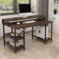 Bureau d'ordinateur moderne avec étagères de rangement Bureau Table d'ordinateur Bureau d'étude Bureau d'écriture Poste de travail