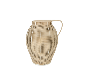 Jarrón de metal decorativo con rattern natural para decoración del hogar y decoración de la sala de estar - Product Image 1