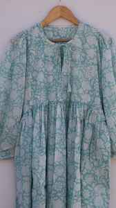 เดรสแม็กซี่ลายดอกไม้สไตล์โบฮีเมียนสำหรับผู้หญิงเดรสผ้าถักลายดอกไม้สไตล์โบฮีเมียนแบบลำลองสำหรับฤดูร้อน - Product Image 3