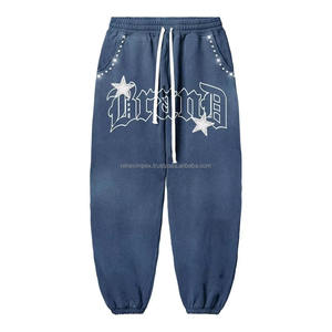 New Arrival Unisex Winter Sun-Faded Street Style Hoodie Regular Fit with Rhinestone <b>Detail</b> Acid Wash Finish Digital Printing - Product Image 5