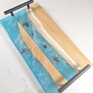 Fournisseur en gros de plateaux en résine et en bois faits à la main, organisateur multifonctionnel pour la salle de bain, la chambre à coucher, le salon et le bureau, à vendre - Product Image 6