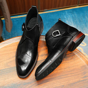 รองเท้าบูทหุ้มข้อแบบคลาสสิก พื้นกันลื่น พร้อมแผ่นรองรับแรงกระแทก เหมาะสำหรับใส่ทำงานและประชุมทางธุรกิจ - Product Image 2