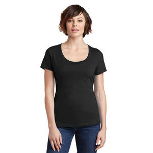 Camiseta transpirable de manga corta con cuello redondo de algodón 100% para mujer - Product Image 5