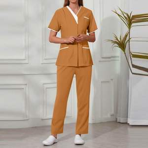 Uniformes Offre Spéciale d'infirmières en coton à manches courtes Uniformes de clinique pour femmes-OEM Scrubs d'infirmières médicales optimaux pour les uniformes d'infirmières de médecins - Product Image 3