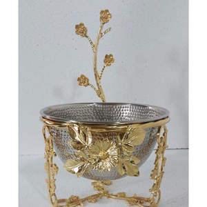 ถาดเสิร์ฟอาหารและขนมทำด้วยมือที่สวยงามพร้อมขาตั้งถาดเสิร์ฟจากผู้ผลิตอินเดีย - Product Image 4