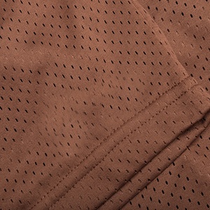 กางเกงขาสั้นตาข่ายสำหรับผู้ชายกางเกงขาสั้นเอวยางยืดสีทึบแห้งเร็วระบายอากาศได้ดีปรับแต่งได้ - Product Image 4