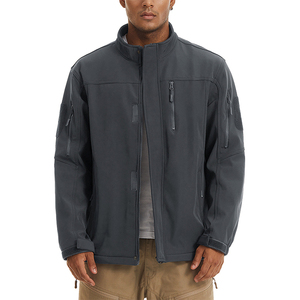 Veste Softshell Tactique Imperméable pour Hommes en Gros OEM Meilleure Vente Personnalisée Col Montant Coupe-Vent Veste de Pluie pour la Randonnée la Neige - Product Image 3