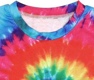 T-shirt à manches courtes pour hommes personnalisé 100% coton Tie Dye Design Kids Girls Boys - Product Image 3