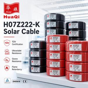 Câble en cuivre étamé HUAQI, isolé XLPE, 6 mm², 10 mm², câble solaire photovoltaïque, câble électrique DC pour panneaux solaires PV - Product Image 1