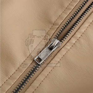 เสื้อแจ็คเก็ตหนังคุณภาพดี แขนยาว สีตัดกัน คอตั้ง สำหรับผู้หญิง ฤดูหนาว ถักทอ เป็นมิตรกับสิ่งแวดล้อม ทนทาน - Product Image 4