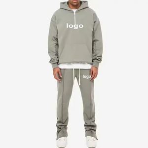 Otoño Invierno logotipo personalizado hombres Joggers conjuntos chándal sudadera y pantalones de chándal conjunto hombres Slim Fit chándales para hombres - Product Image 5