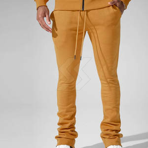 Pantalones de chándal apilados para hombre ajustados a la moda superventas para ropa informal, pantalones lavados cómodos para hombre - Product Image 3