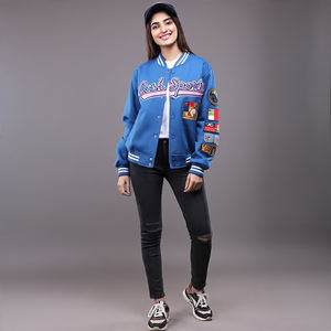 แจ็คเก็ตเบสบอลวาร์ซิตี้สำหรับผู้ชาย ฤดูหนาว คุณภาพพรีเมียม ทรงครอป ทรงเข้ารูป ระบายอากาศได้ดี ปักโลโก้ตามสั่ง ขายส่ง - Product Image 5