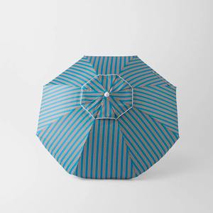 Солнцезащитный зонт для пляжа и улицы с винтами из пластика, винтажный, в полоску, серебристый, с покрытием UV 50+, с откидной крышкой, 32/32 мм, алюминиевая стойка, 2 м - Product Image 4