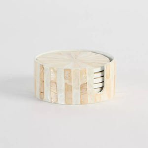 Vietnam Manufacturer Wholesale Unique Mother of Pearl Coasters, Round Pearl Coasters Set, <b>Mosaic</b> Drink Coaster for Coffee Cup - Product Image 2