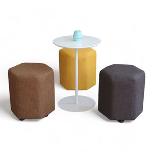 Ensemble de canapés de réception contemporains avec 3 ottomanes CBSF68030 - Product Image 1