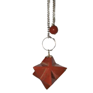 Merkaba cornaline rouge naturelle, pendule fantaisie monté en métal pour femmes portant la fabrication en inde, prix de gros - Product Image 2