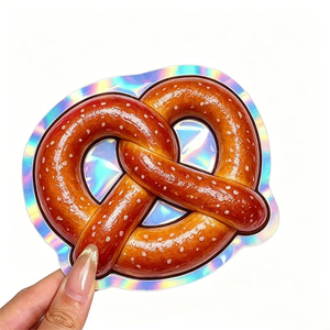 Custom Bakery Shaped Die Cut Glossy Mylar <b>Bags</b> With Holographic Finish Child Lock Biodegradable for Candy Snack Edibles - Product Image 4