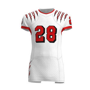 เสื้อเจอร์ซีย์อเมริกันฟุตบอลสำหรับผู้ชายผ้าโพลีเอสเตอร์แห้งเร็ว100% ผลิตตามสั่ง - Product Image 1