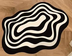 Luxury Bath Rug Soft Cotton <b>Tufted</b> Wool Mat with Oval Pattern Hand <b>Tufted</b> and Machine Washable for Home or Hotel Use - Product Image 3