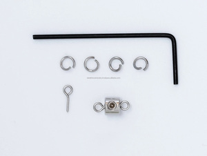 Kit de Cierre Hexagonal Metálico para Collares y Pulseras, Llave de Bloqueo Hexagonal, Cierre de Seguridad Hexagonal de 5mm x 5mm, Pulsera de Acero Metálico - Product Image 4