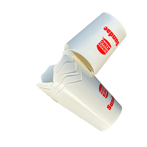 Tasse à café biodégradable à double paroi écologique et personnalisable en fibre de bambou kraft blanche avec couvercles simples pour pop-corn - Product Image 4