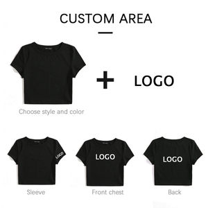 Camiseta de verano, camisetas cortas, camiseta de bebé Y2k, camiseta Sexy fina en blanco para mujer, camiseta transpirable lisa de algodón 100% 2025 - Product Image 6