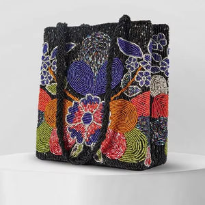 Recién llegado, bolso de noche para mujer, en forma de sobre con cuentas impresas, forro de lona y cierre de botón para bodas - Product Image 1