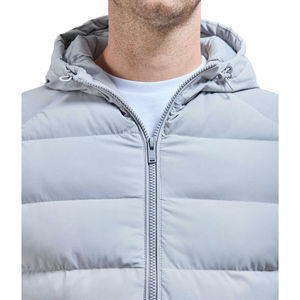 Customize High Quality Fashion Men's Winter Technical Puffer Jacket Stand Collar Front Logo Breathable <b>Polyester</b> <b>Filling</b> Letter - Product Image 5